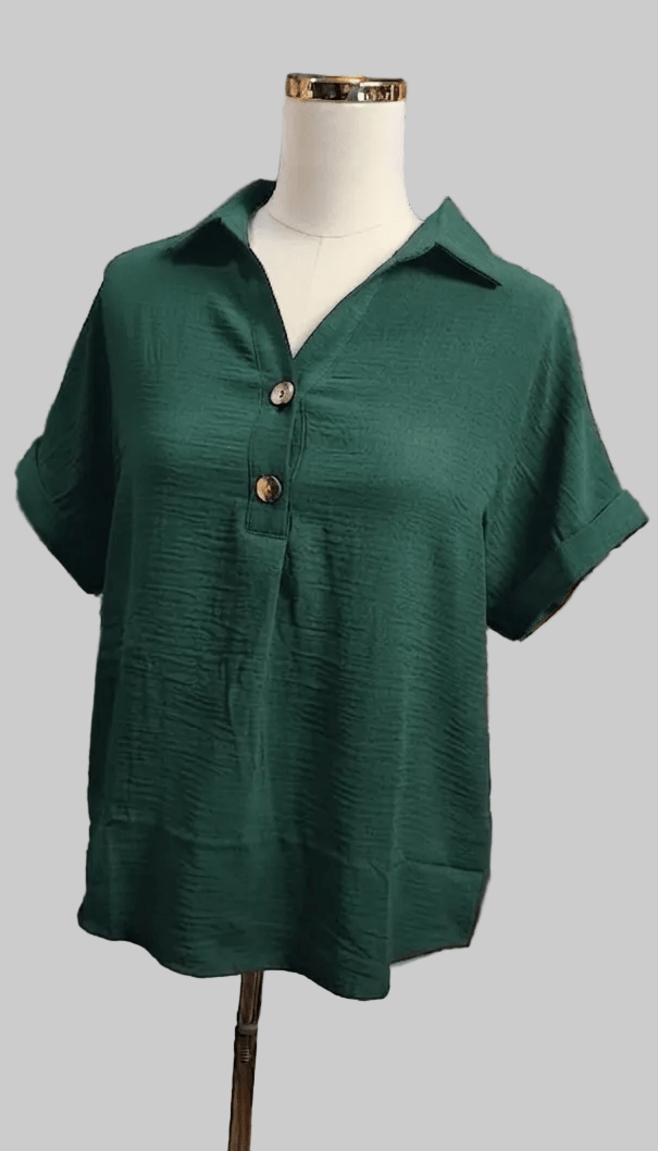 Elegant Dressy Blouse – Stretch Women’s Top - Angelique Boutique