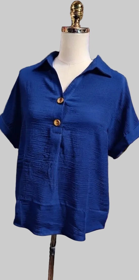 Elegant Dressy Blouse – Stretch Women’s Top - Angelique Boutique