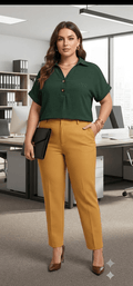 Elegant Dressy Blouse – Stretch Women’s Top - Angelique Boutique