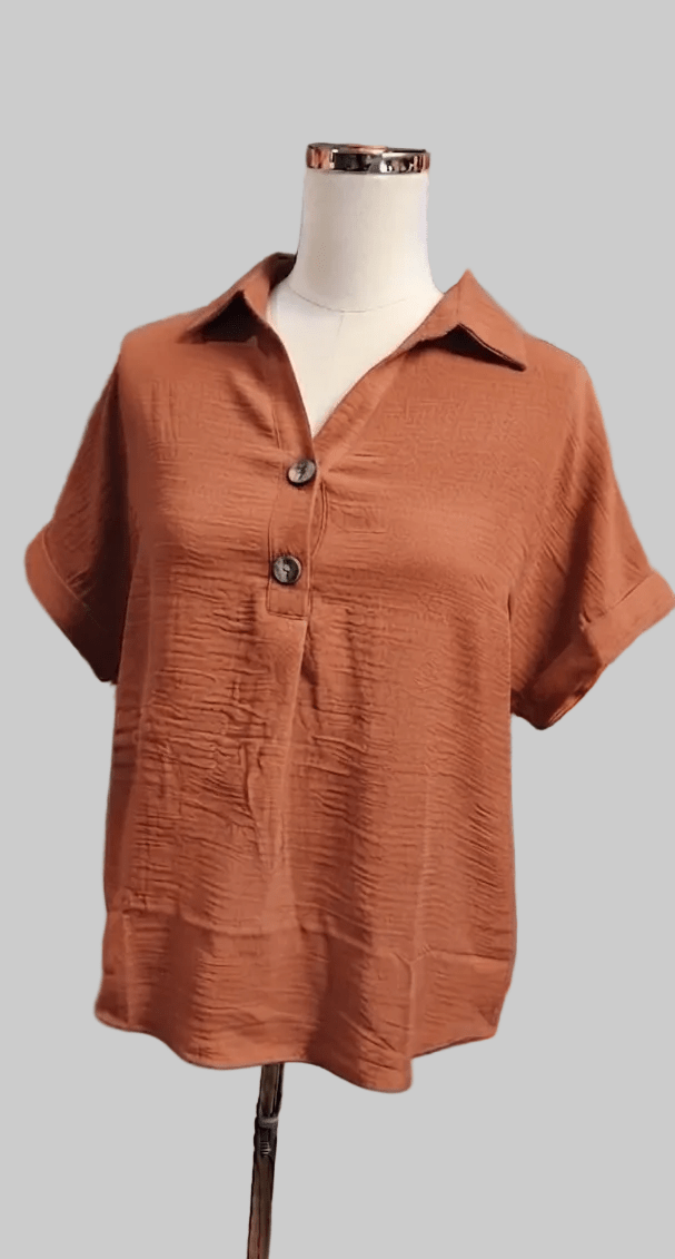Elegant Dressy Blouse – Stretch Women’s Top - Angelique Boutique