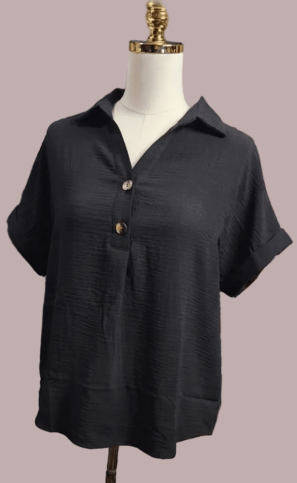 Elegant Dressy Blouse – Stretch Women’s Top - Angelique Boutique