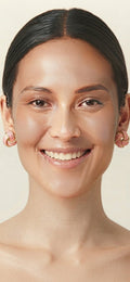 Enamel Knot Stud Earrings – Gold-Tone Stainless Steel - Angelique Boutique