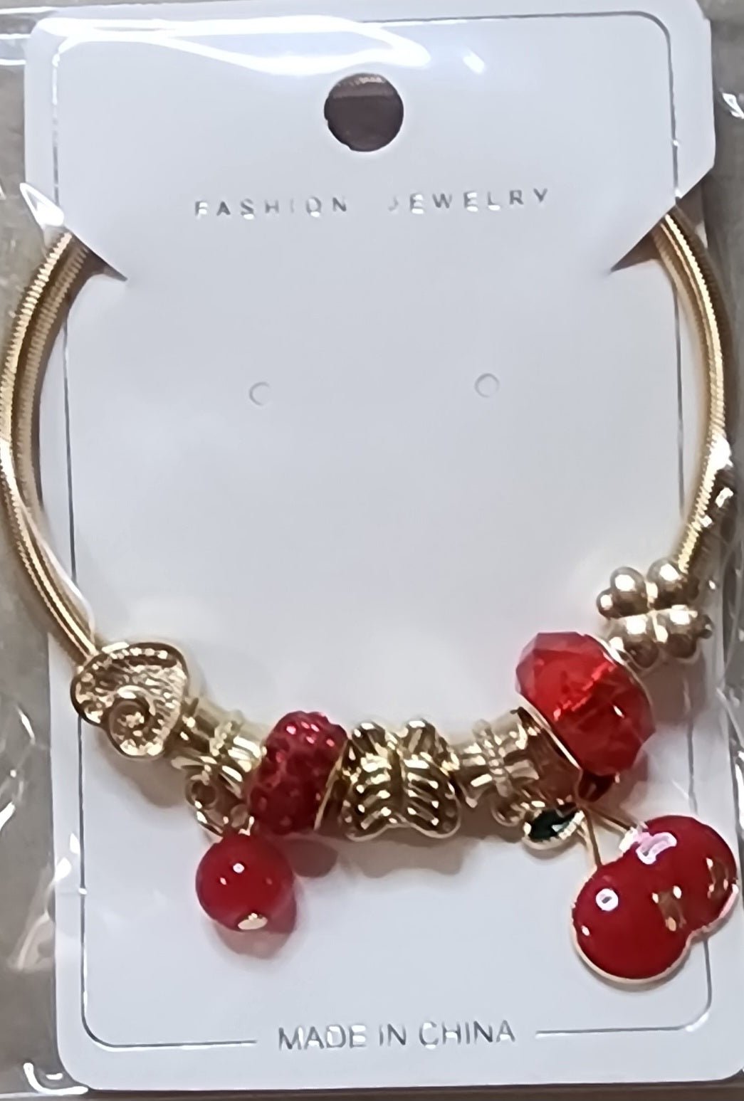 Fashion Fruit Charm Bracelet Silver Gold Tone - Angelique Boutique