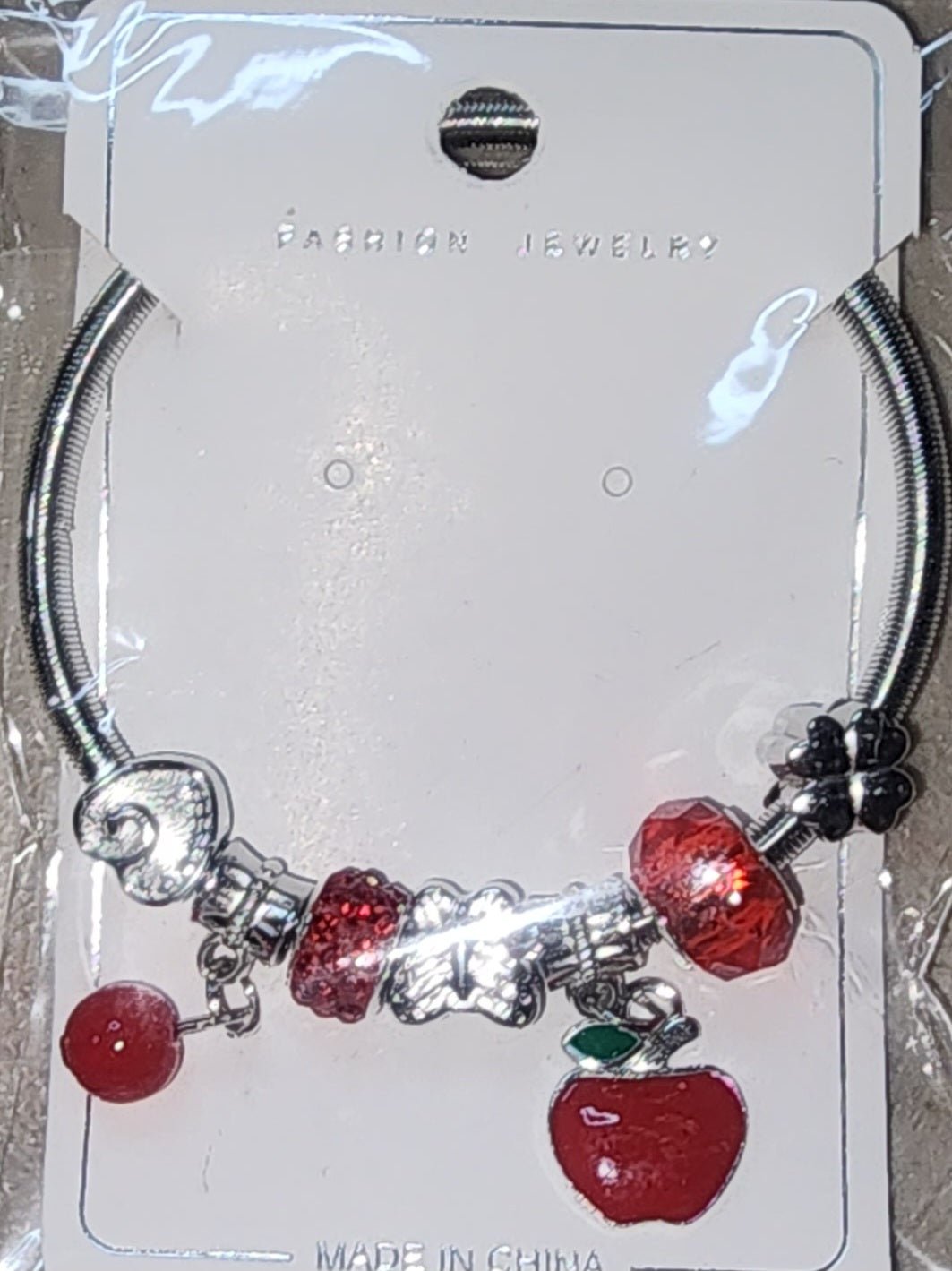 Fashion Fruit Charm Bracelet Silver Gold Tone - Angelique Boutique