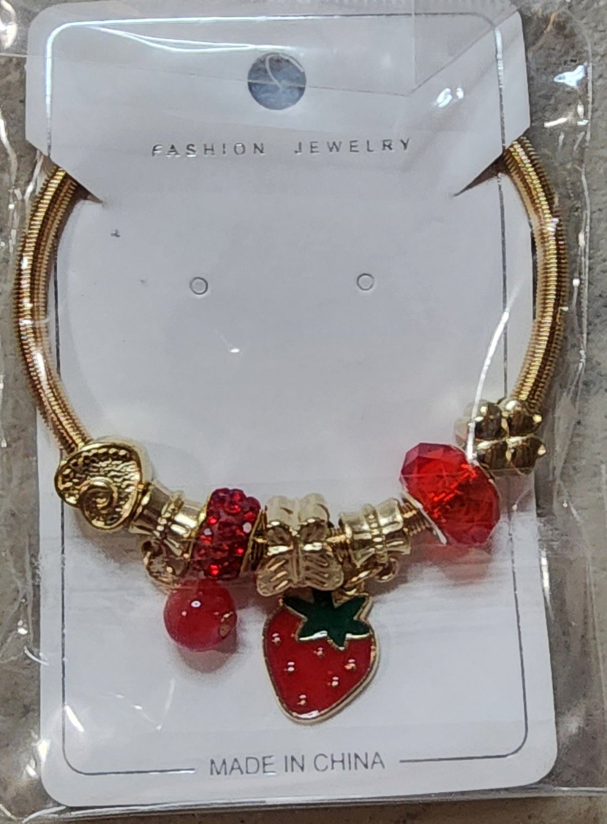 Fashion Fruit Charm Bracelet Silver Gold Tone - Angelique Boutique