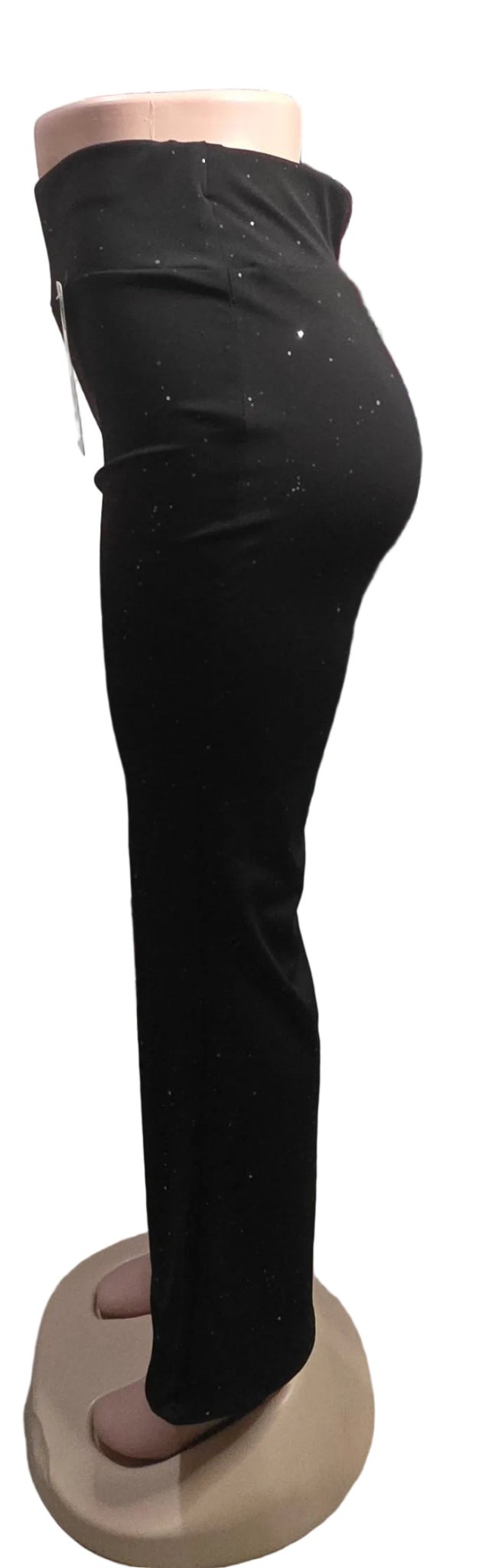 Flared Shimmer Leggings – Glossy Wide Leg Pants for Women - Angelique Boutique