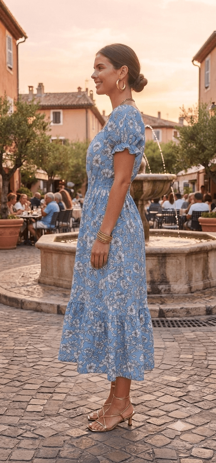 Floral Print Dress for Women – Casual & Elegant Style - Angelique Boutique