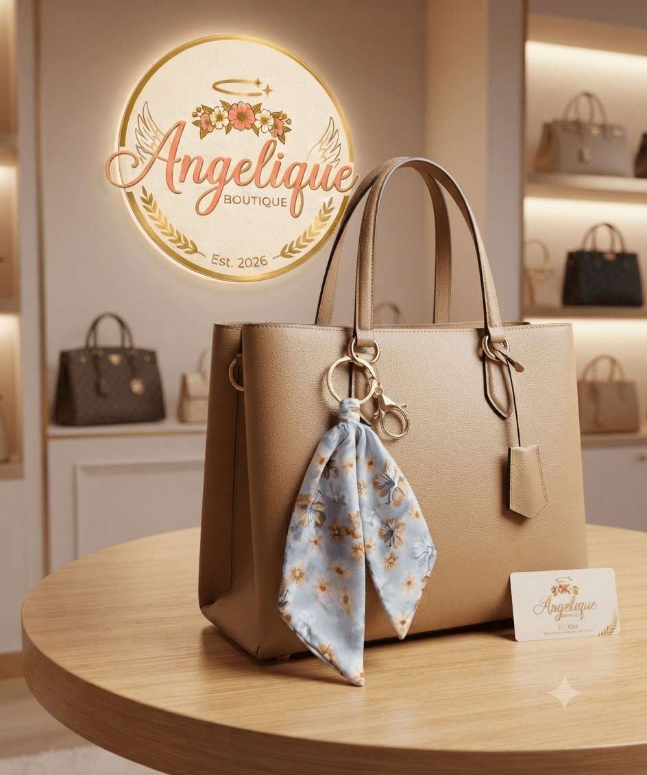 Floral Scarf Keychain – Bag Charm Multiple Colors - Angelique Boutique