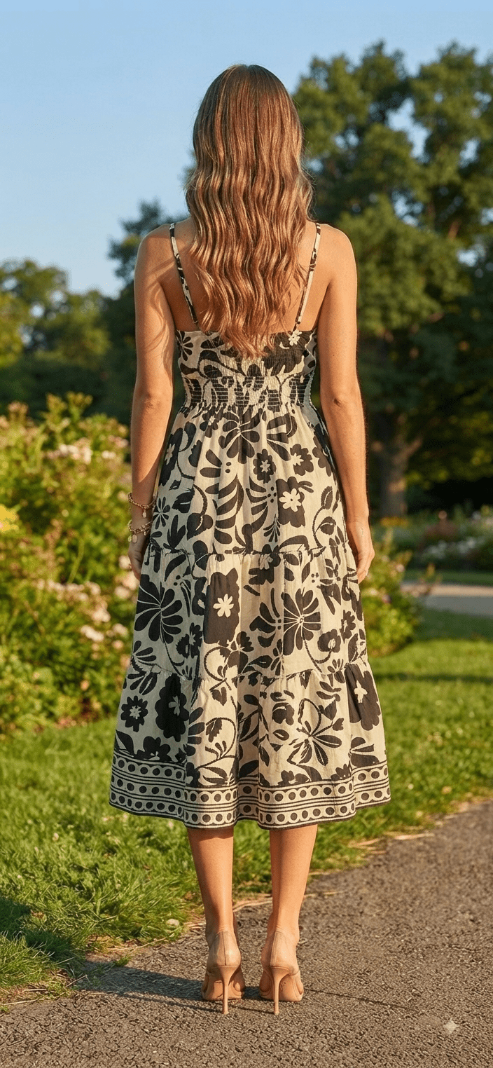 Floral Spaghetti Strap Midi Dress for Women – 4 Colors - Angelique Boutique