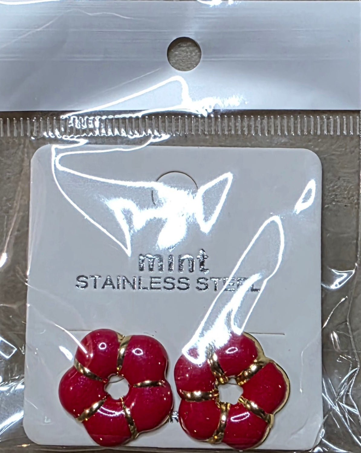 Floral Stainless Steel Earrings for Women – Gold Studs - Angelique Boutique