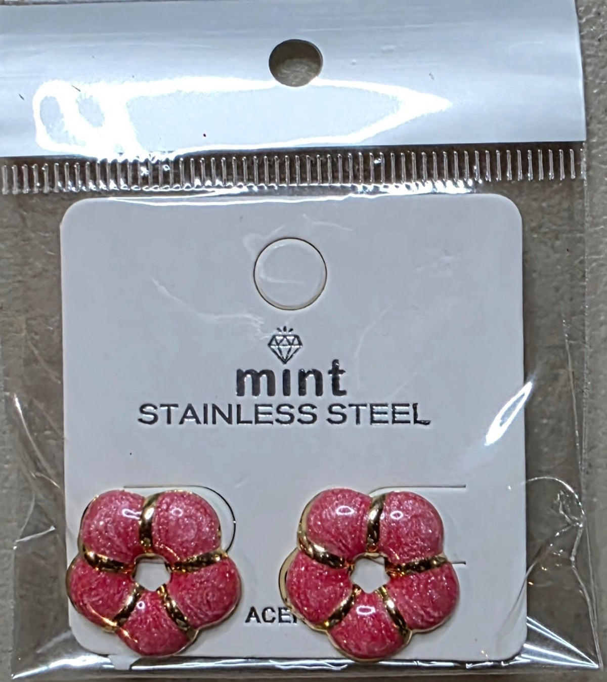 Floral Stainless Steel Earrings for Women – Gold Studs - Angelique Boutique