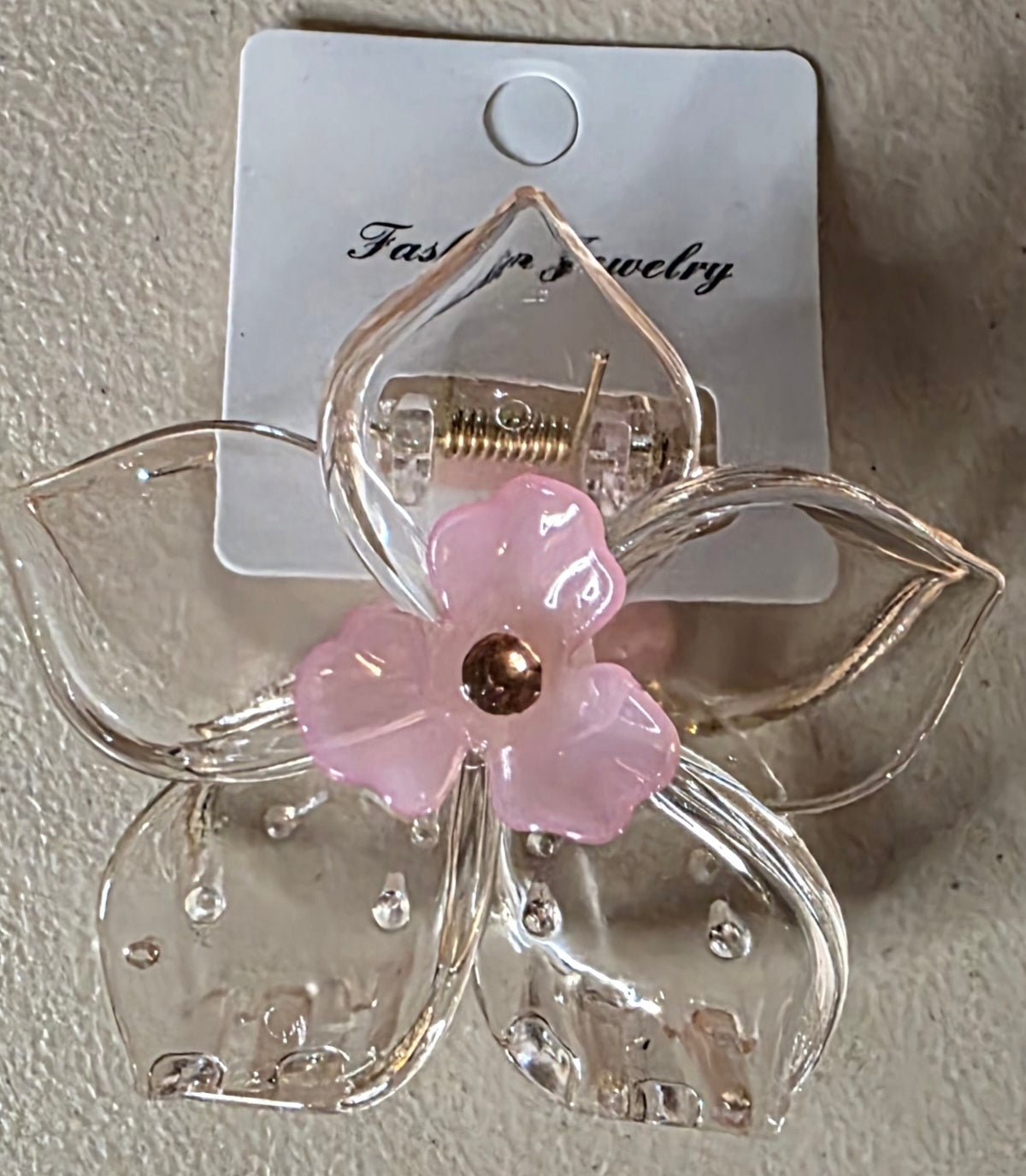 Flower Hair Claw Clip – Translucent Floral Design 6 Colors - Angelique Boutique