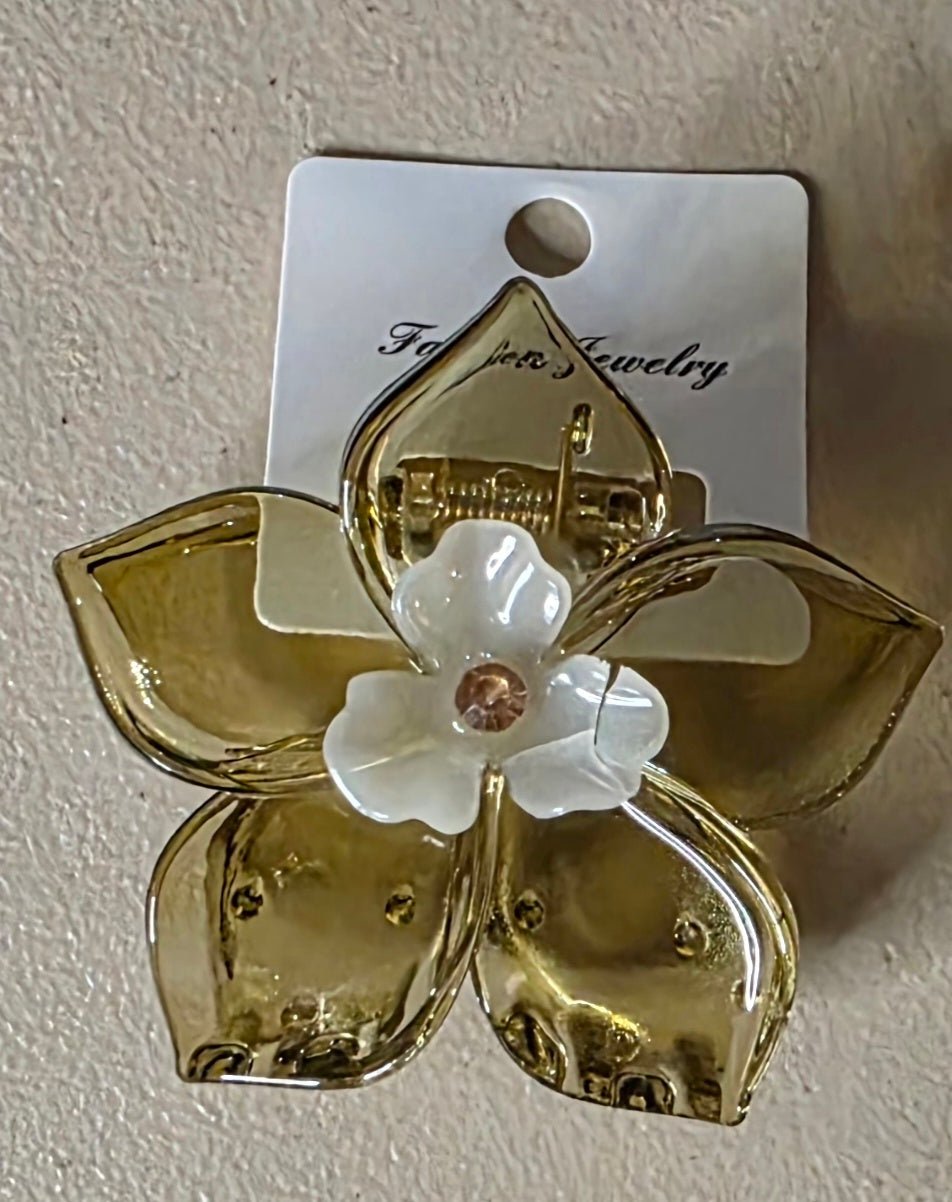 Flower Hair Claw Clip – Translucent Floral Design 6 Colors - Angelique Boutique