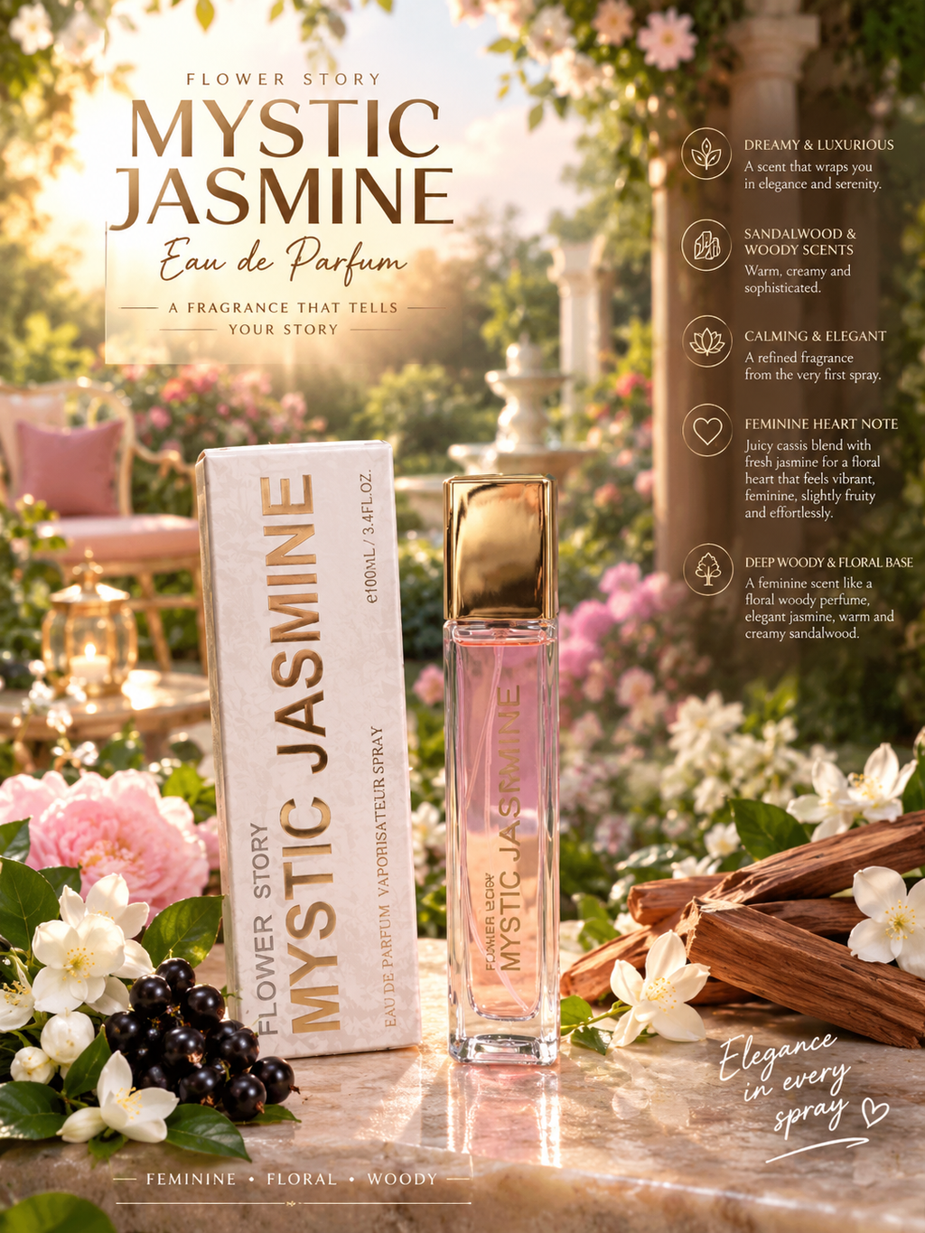 Flower Story Mystic Jasmine Eau de Parfum for Women - Angelique Boutique
