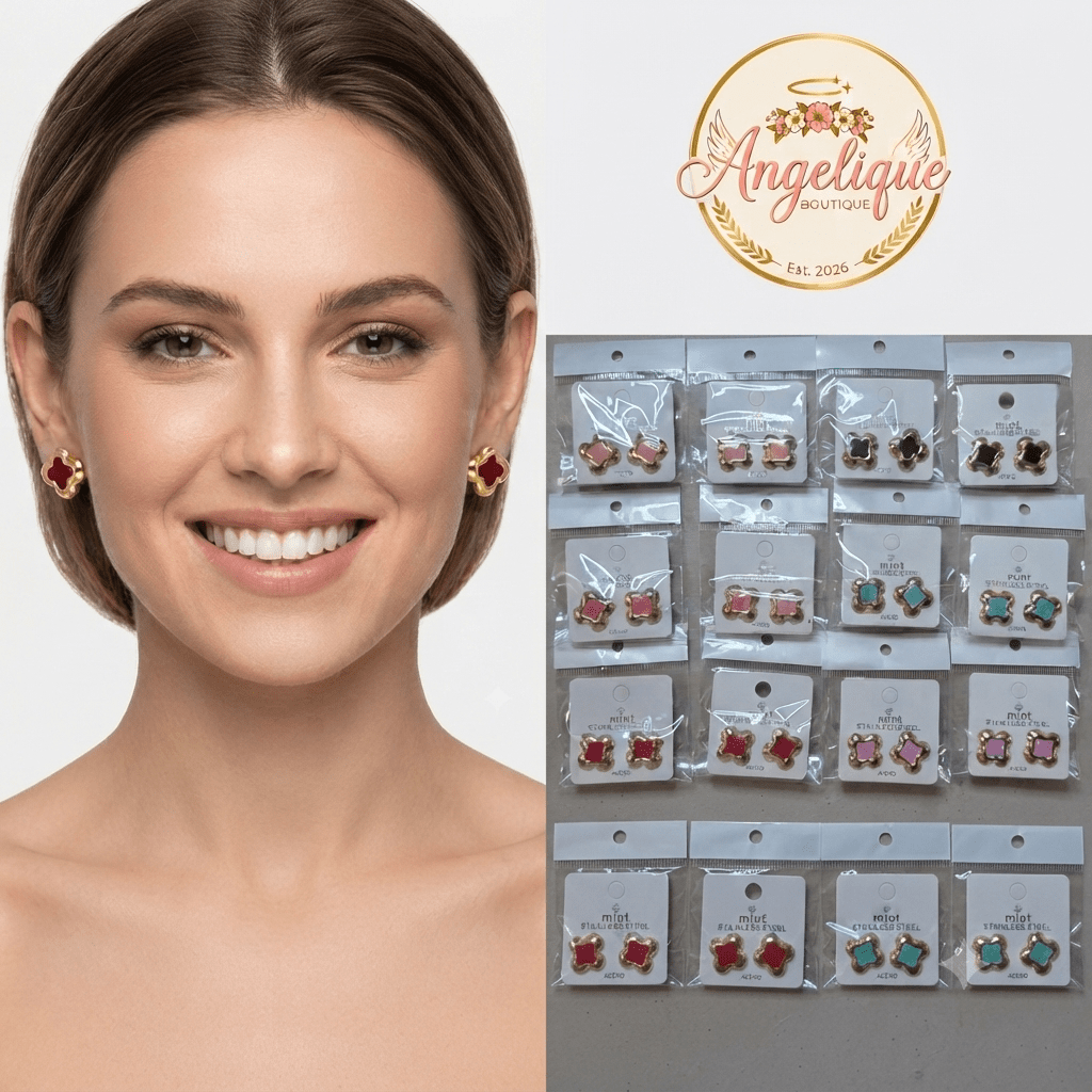 Flower Style Stainless Steel Earrings for Women - Angelique Boutique