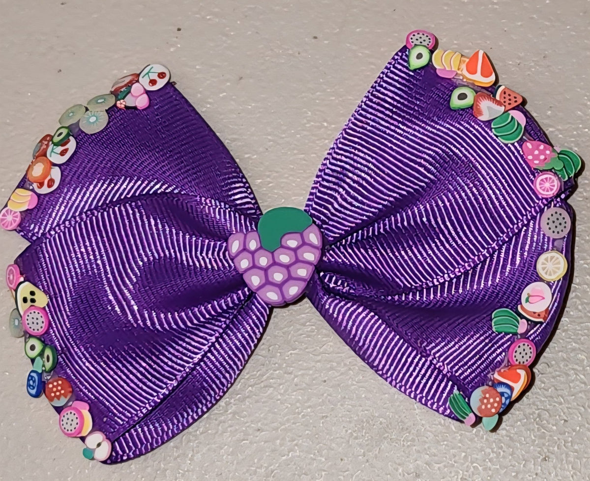 Fruit Grosgrain Hair Bow Clip for Girls - Angelique Boutique
