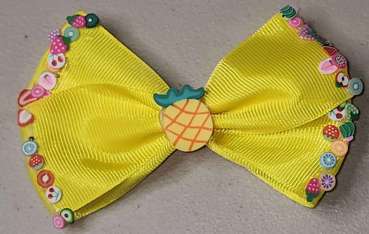 Fruit Grosgrain Hair Bow Clip for Girls - Angelique Boutique