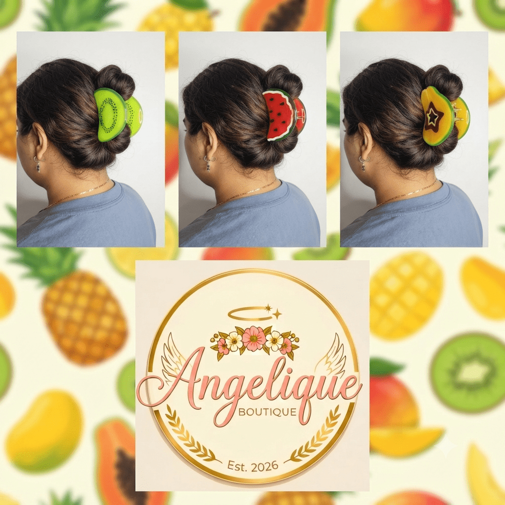 Fruit Hair Claw Clips – Tropical Designs - Angelique Boutique