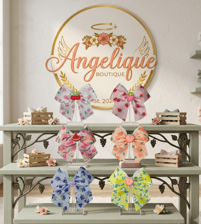 Fruity Hair Bows Girls Grosgrain Ribbon Clip
