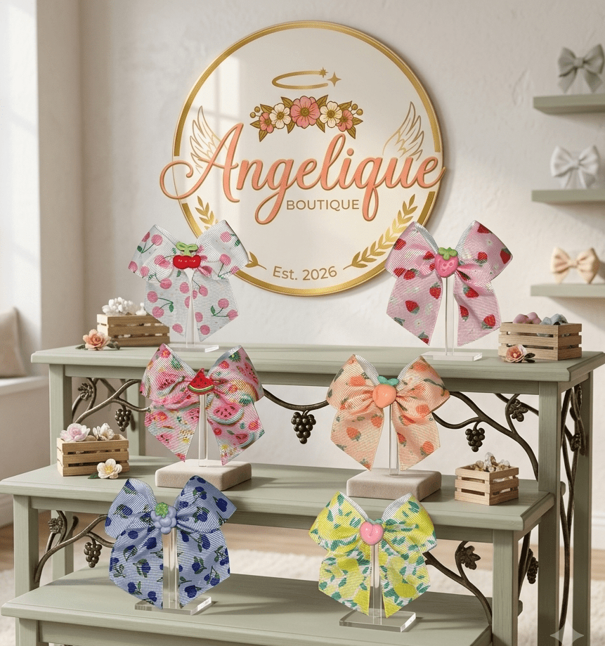 Fruity Hair Bows Girls Grosgrain Ribbon Clip