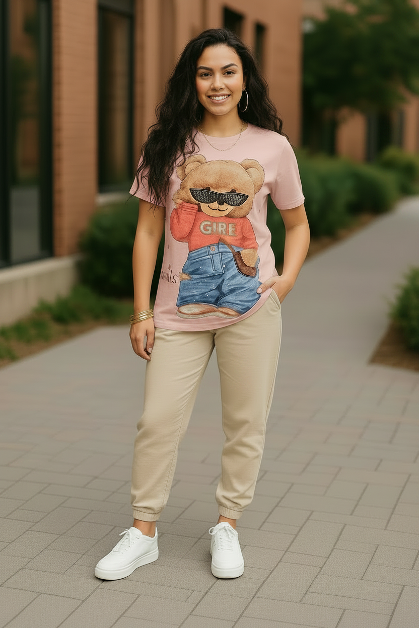 Blusa Osa Coqueta con Pedrería y Brillo | Alta Calidad