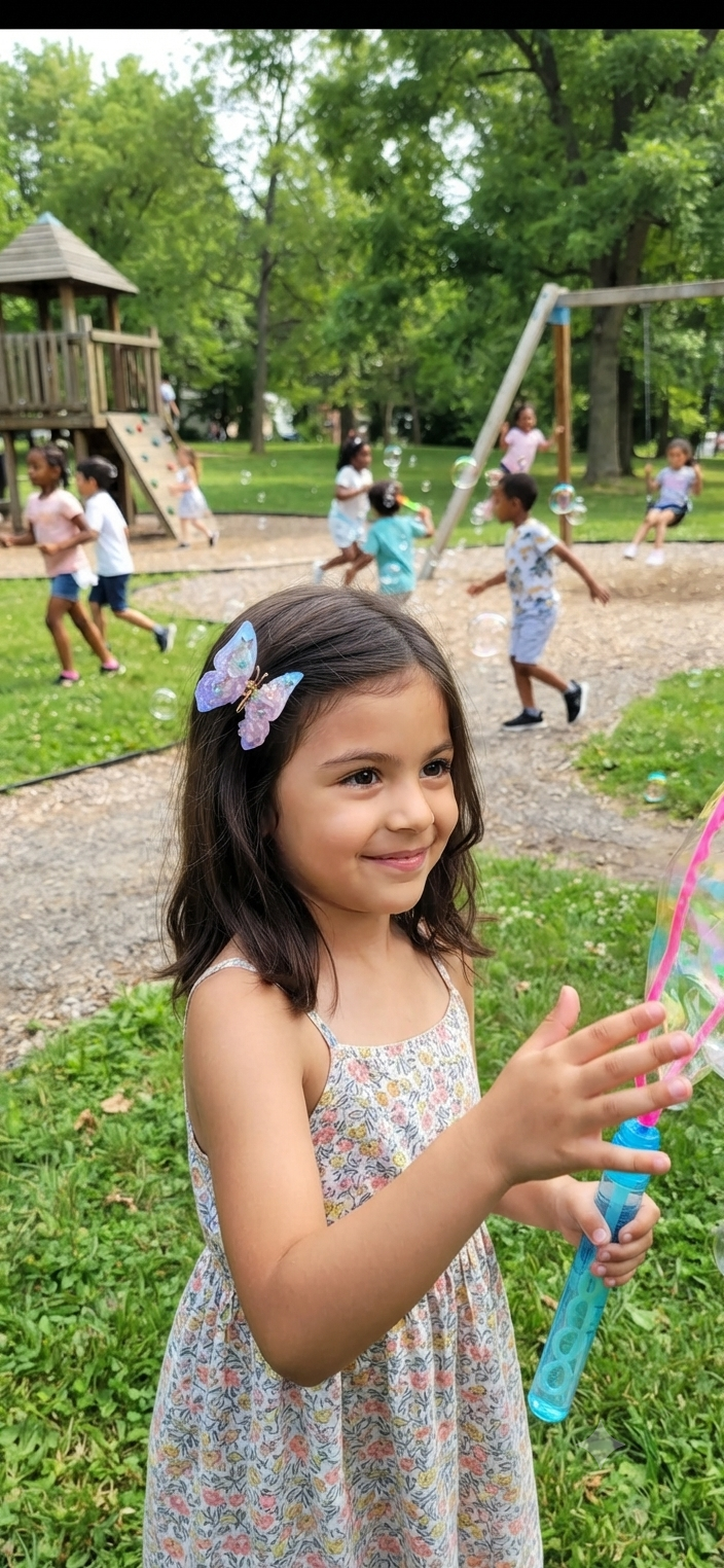 Girls Butterfly Crystal Hair Clips – Pastel Colors - Angelique Boutique