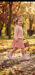 Girls Crystal Quilted Boots – White & Pink | Toddler & Kids - Angelique Boutique