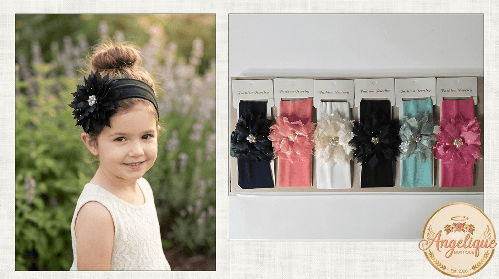 Girls Hair Bandana Headband – Soft Knotted Head Wrap - Angelique Boutique