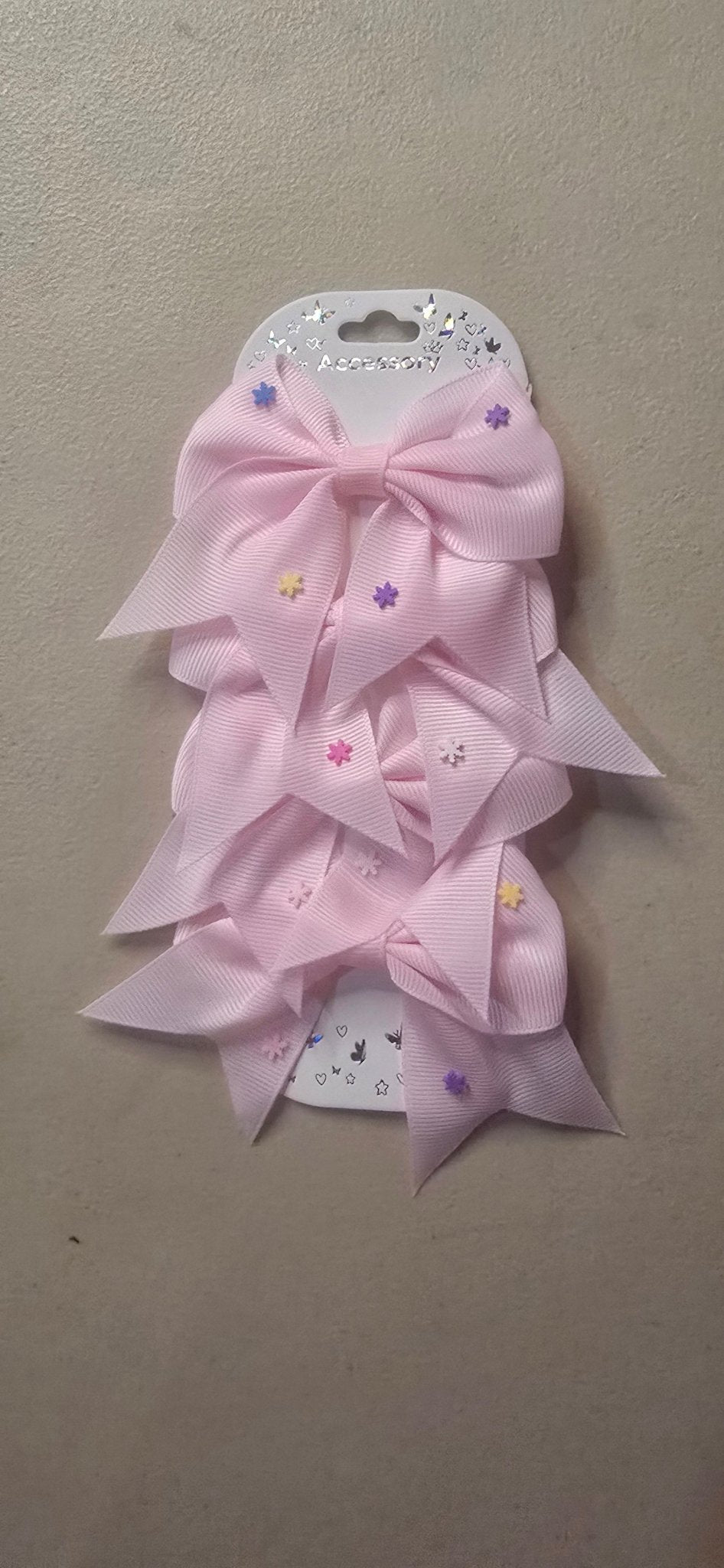 Girls Hair Bows Set of 4 – Colorful Bow Clips for Kids - Angelique Boutique