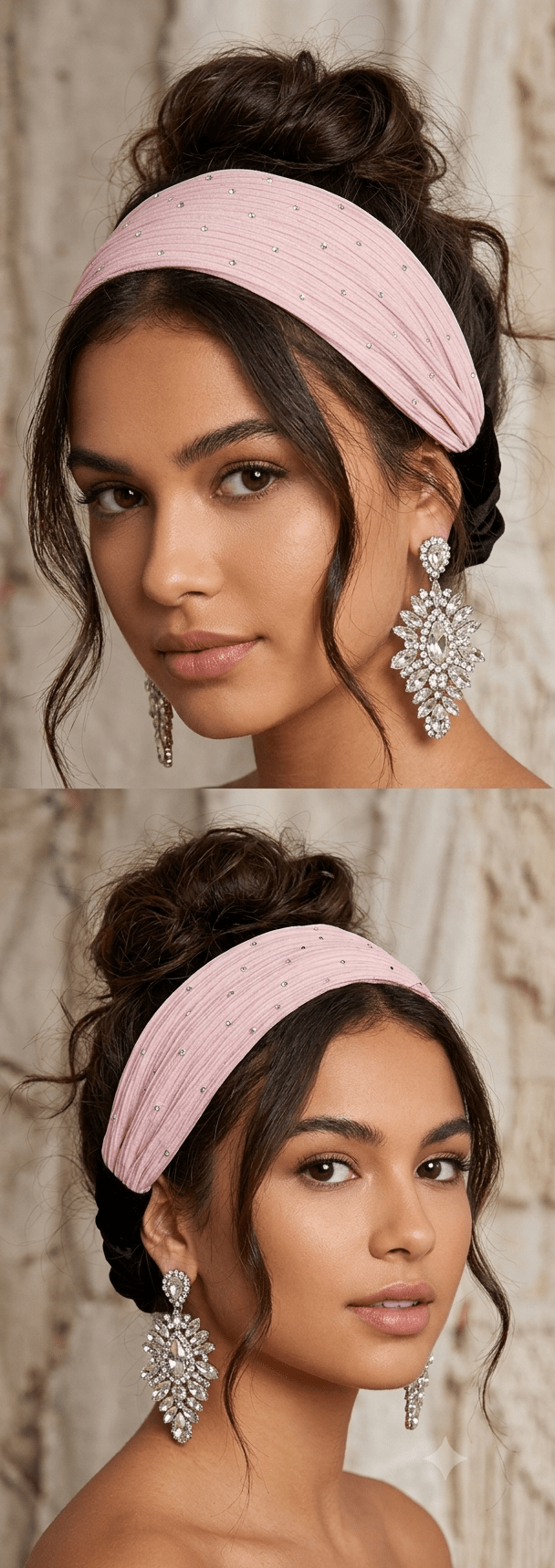Glitter Elastic Wide Headband for Women – Rhinestone 7 Colors - Angelique Boutique