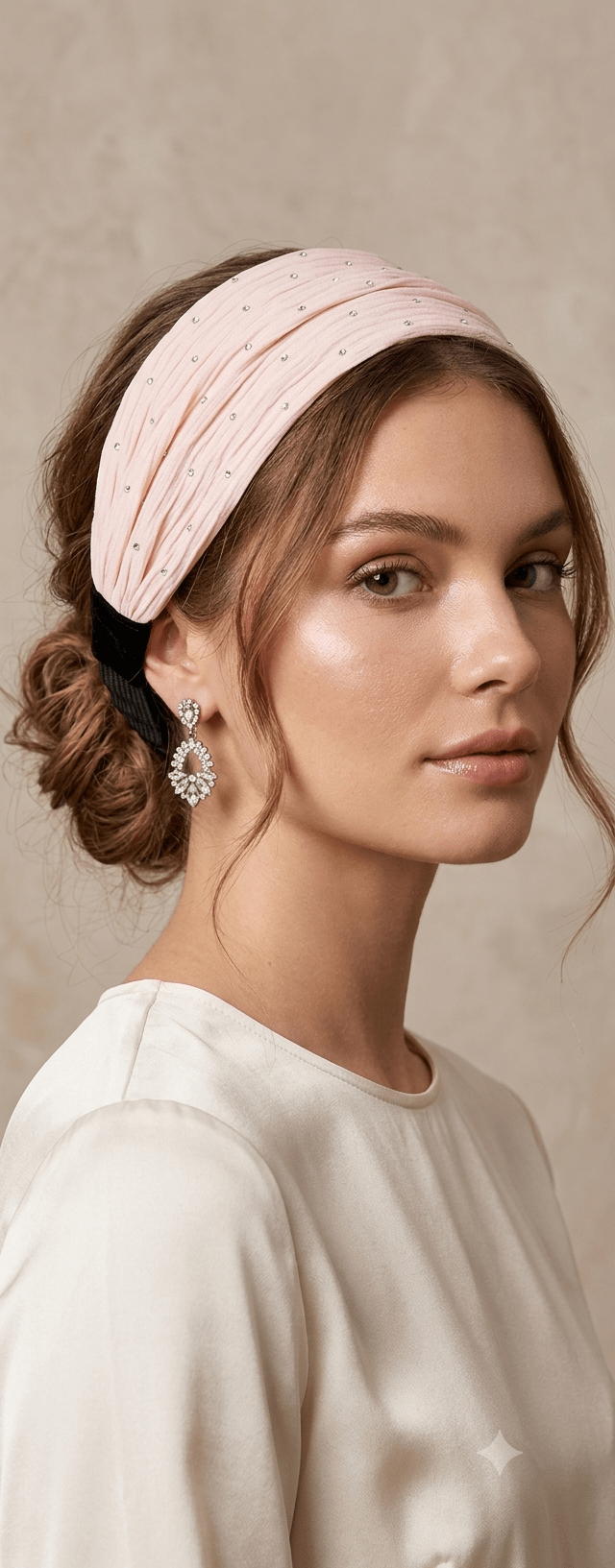 Glitter Elastic Wide Headband for Women – Rhinestone 7 Colors - Angelique Boutique
