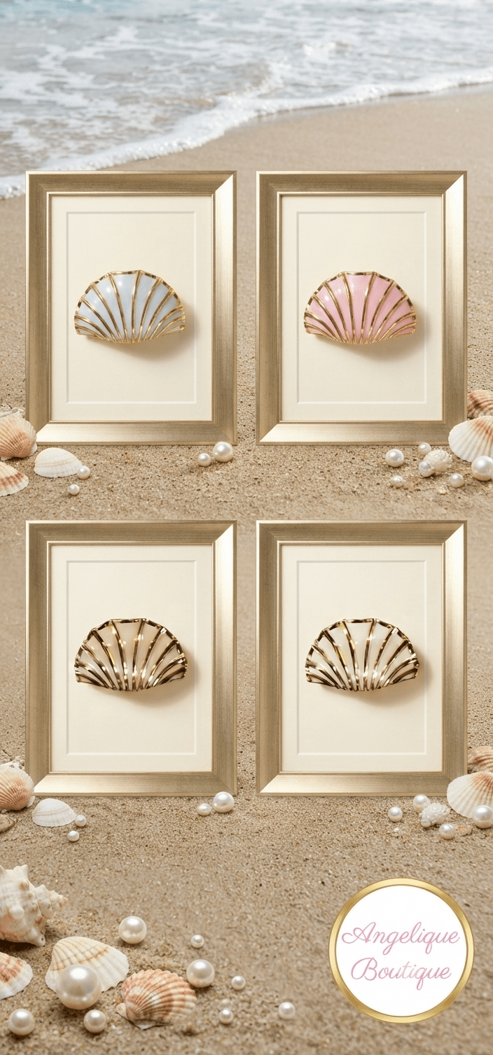 Gold Seashell Hair Clip – 4 Colors - Angelique Boutique
