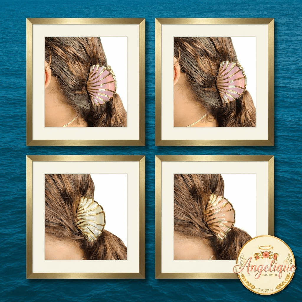 Gold Seashell Hair Clip – 4 Colors - Angelique Boutique