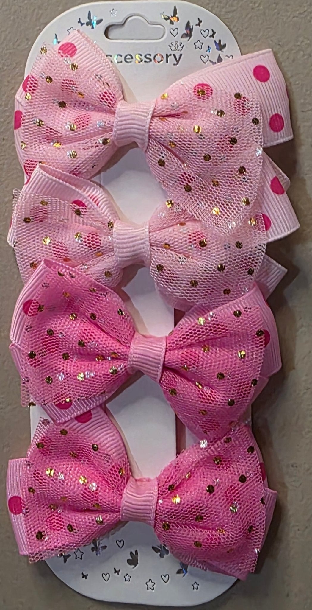 Hair Bow Set of 4 – Assorted Colors & Styles - Angelique Boutique