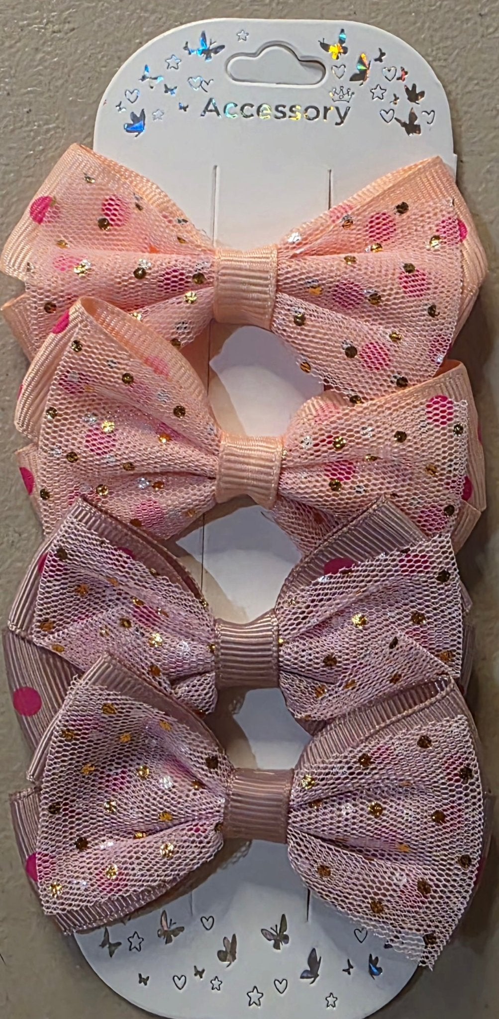 Hair Bow Set of 4 – Assorted Colors & Styles - Angelique Boutique