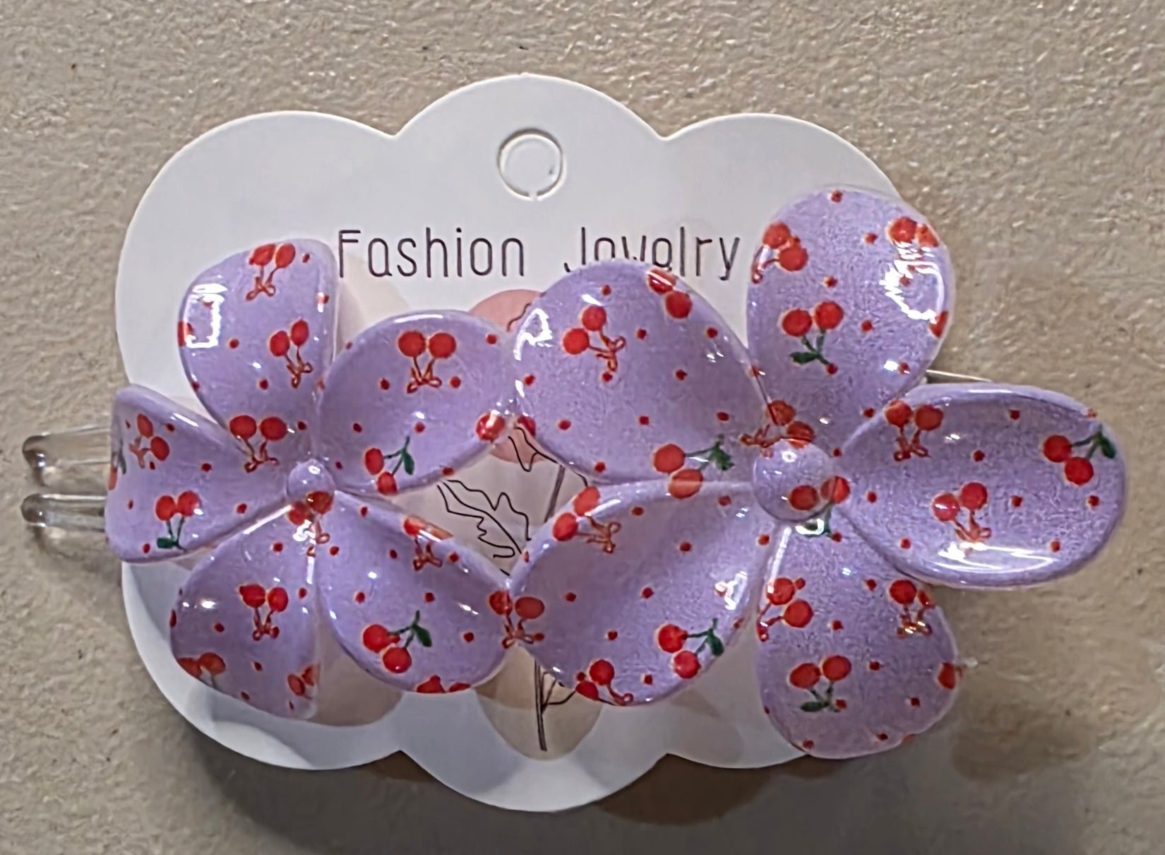 Hawaiian cherry hair bows - Angelique Boutique