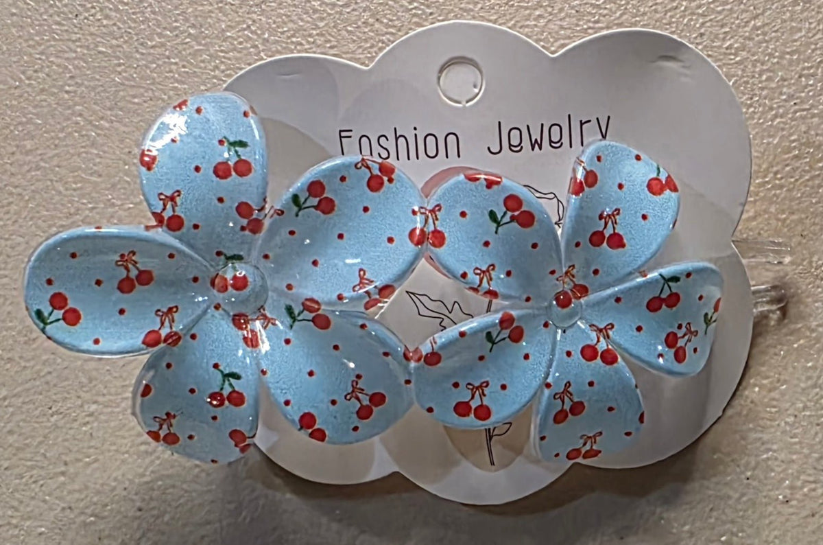Hawaiian cherry hair bows - Angelique Boutique