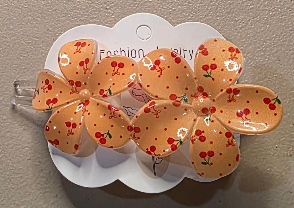 Hawaiian cherry hair bows - Angelique Boutique