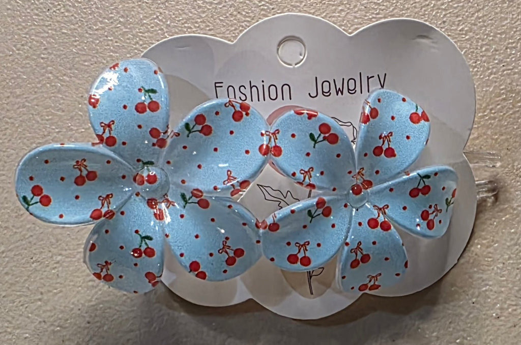 Hawaiian cherry hair bows - Angelique Boutique