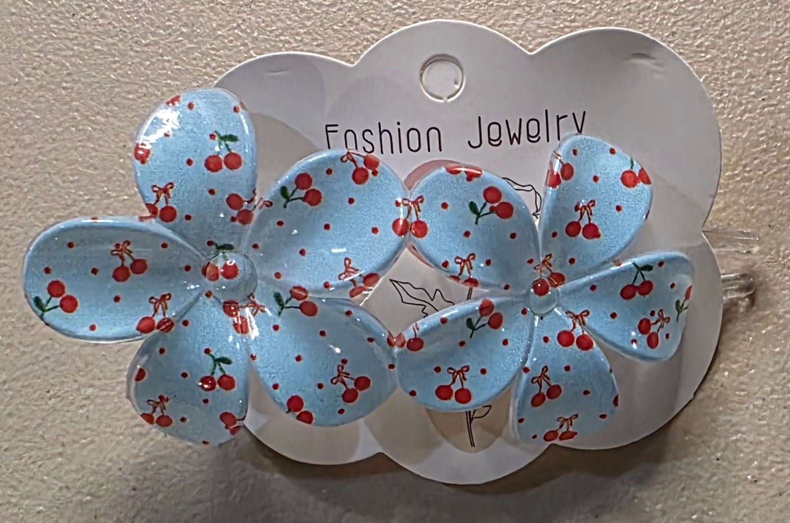 Hawaiian cherry hair bows - Angelique Boutique
