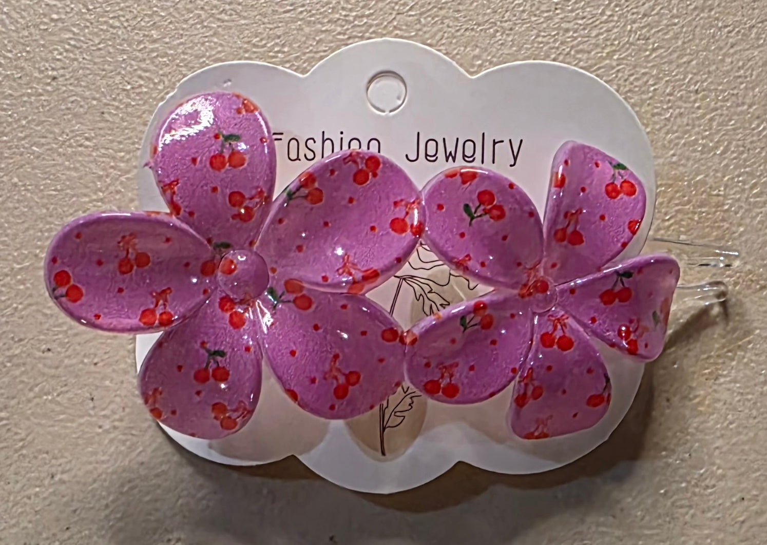 Hawaiian cherry hair bows - Angelique Boutique