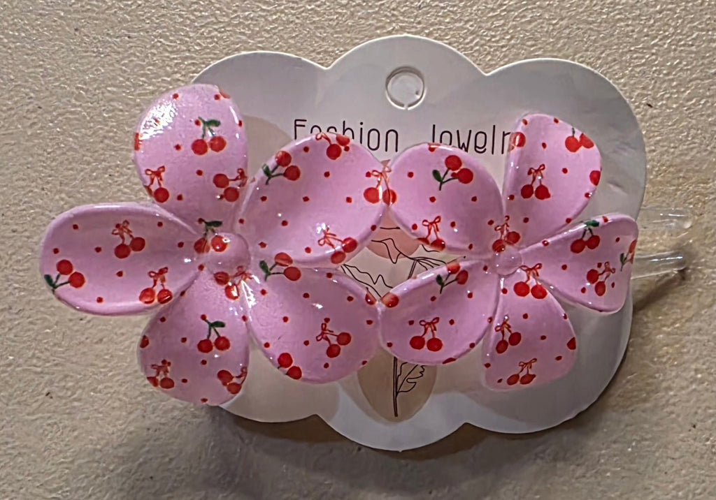 Hawaiian cherry hair bows - Angelique Boutique