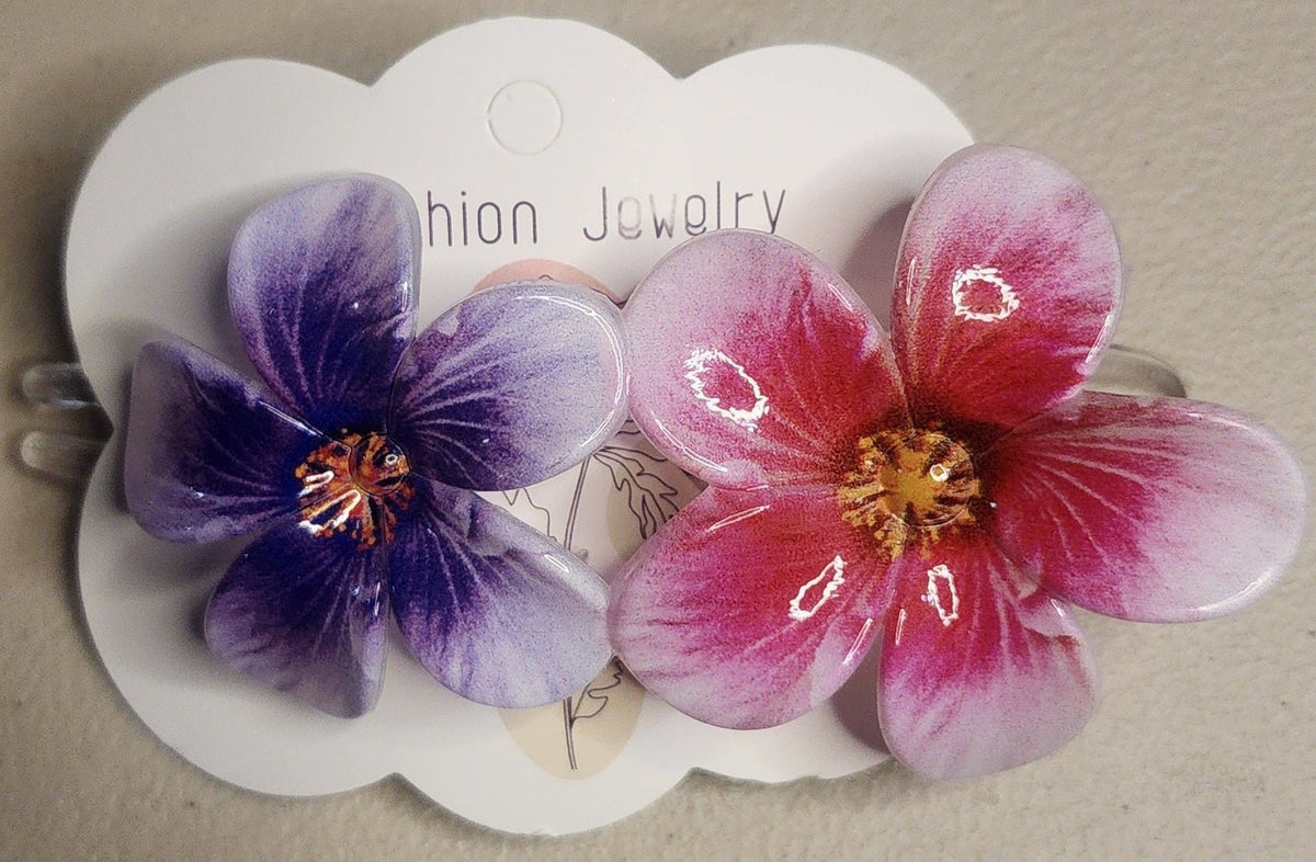 Hawaiian Flower Hair Clip – Tropical Hair Accessory for Women - Angelique Boutique