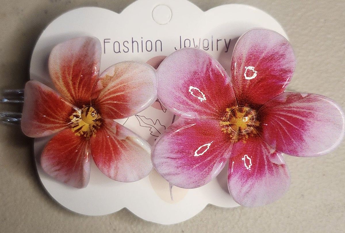 Hawaiian Flower Hair Clip – Tropical Hair Accessory for Women - Angelique Boutique