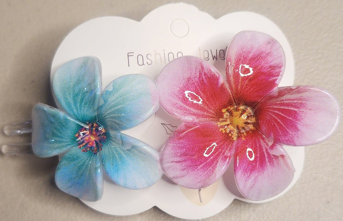 Hawaiian Flower Hair Clip – Tropical Hair Accessory for Women - Angelique Boutique