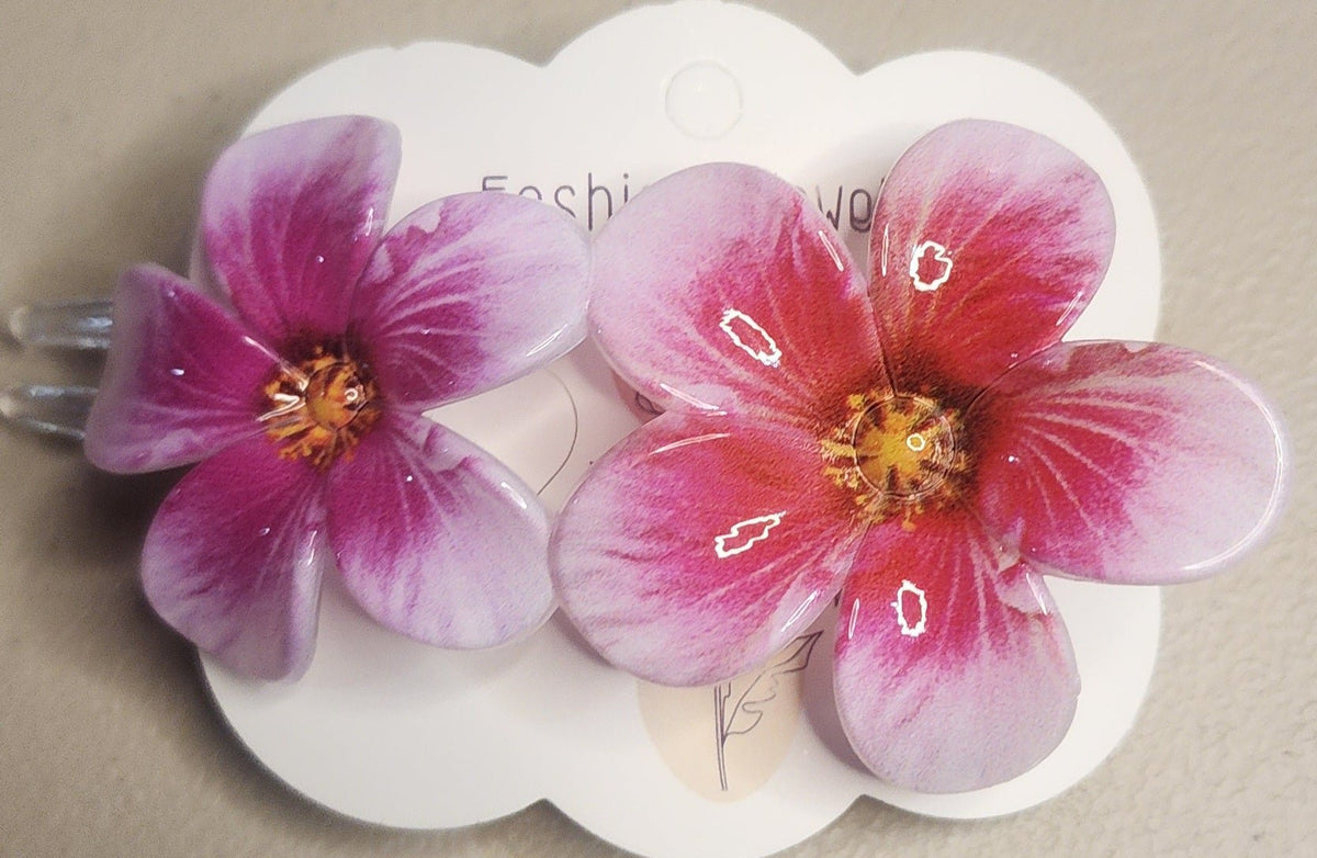 Hawaiian Flower Hair Clip – Tropical Hair Accessory for Women - Angelique Boutique