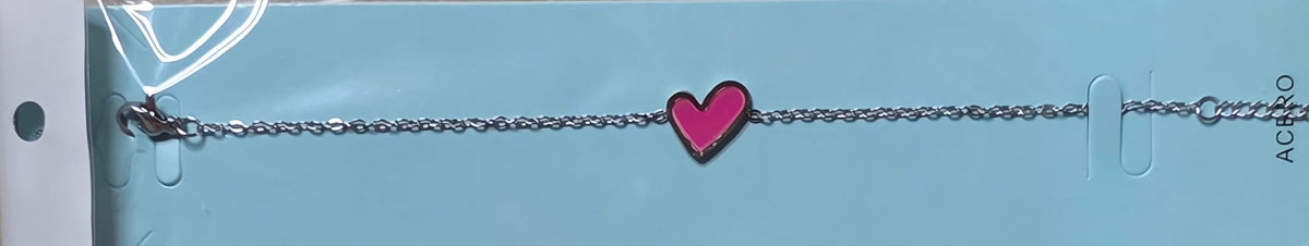 Heart Charm Bracelet – Stainless Steel Gold & Silver - Angelique Boutique