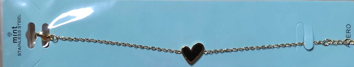 Heart Charm Bracelet – Stainless Steel Gold & Silver - Angelique Boutique