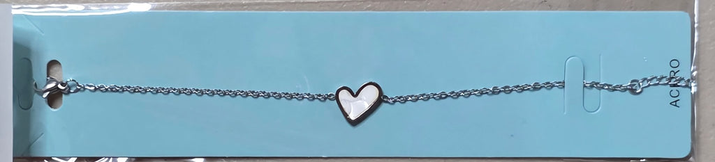 Heart Charm Bracelet – Stainless Steel Gold & Silver - Angelique Boutique