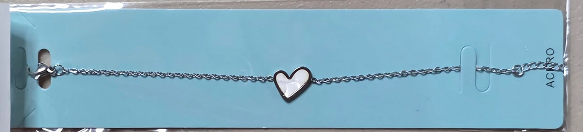 Heart Charm Bracelet – Stainless Steel Gold & Silver - Angelique Boutique